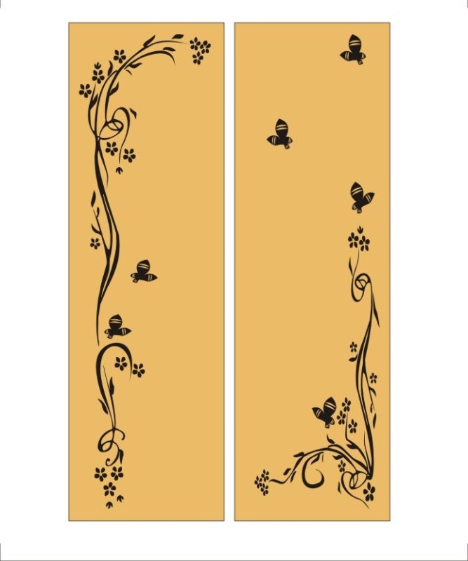 Трафарет на дверь