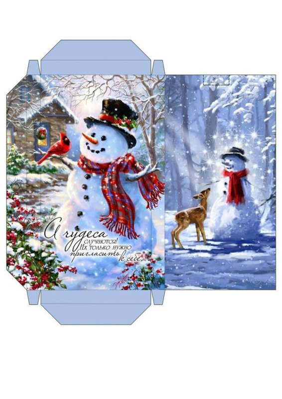 Обертка для шоколада на новый год