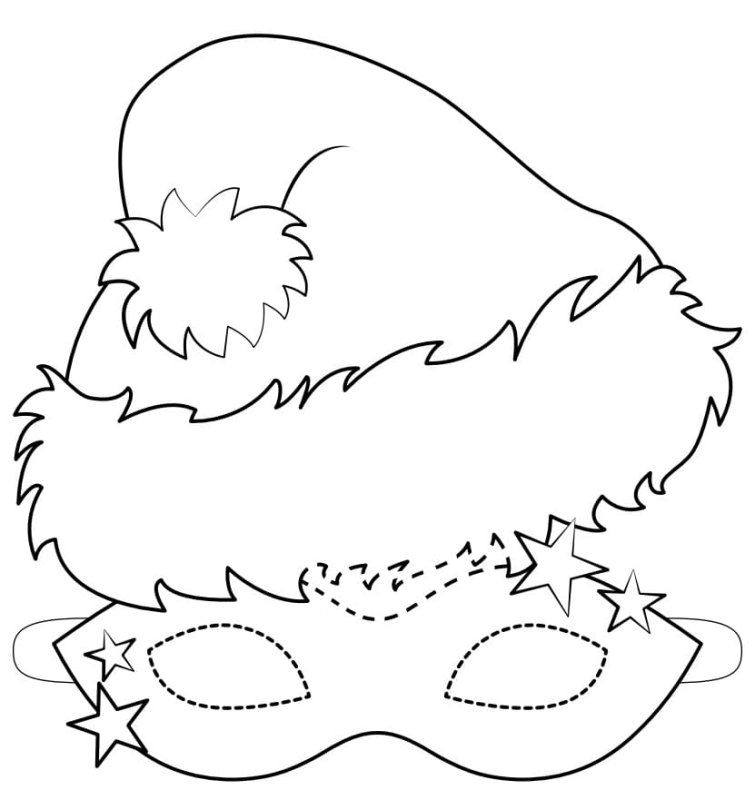Карнавальная маска трафарет