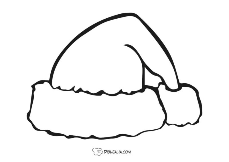 Новогодняя шапочка раскраска