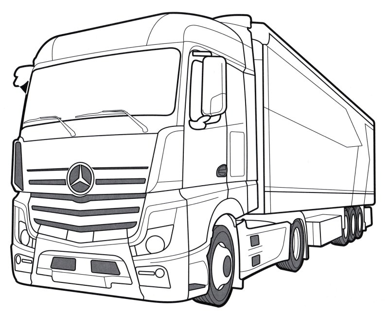 Раскраска Mercedes Actros 1845