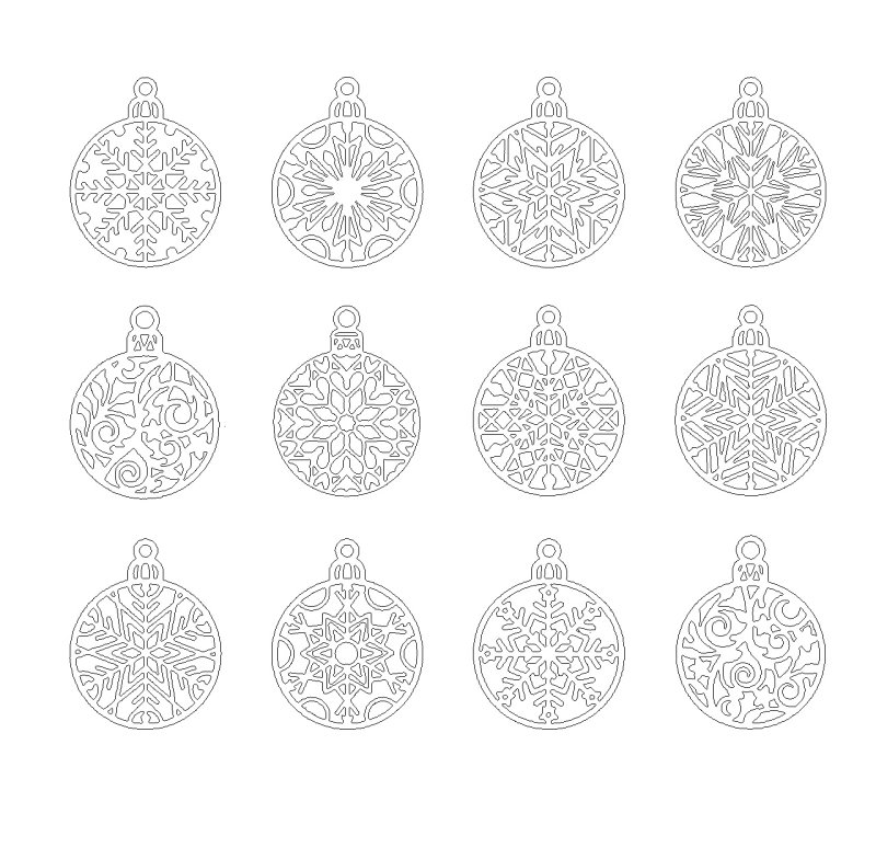 Новогодние шары раскраска
