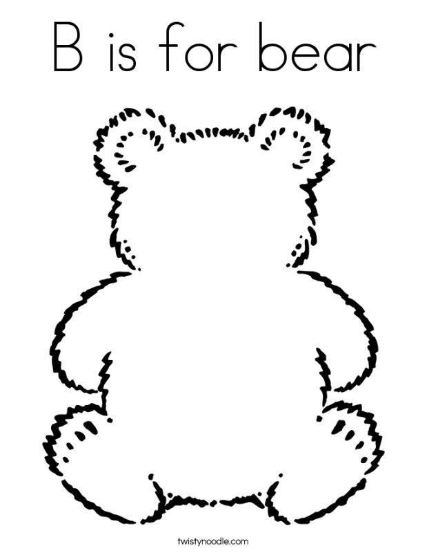 Раскраска. Медвежонок