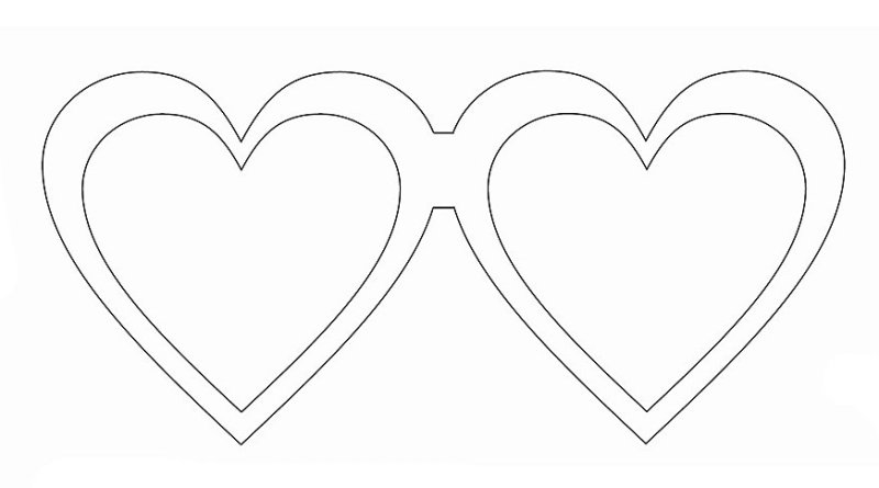 Трафарет сердечки