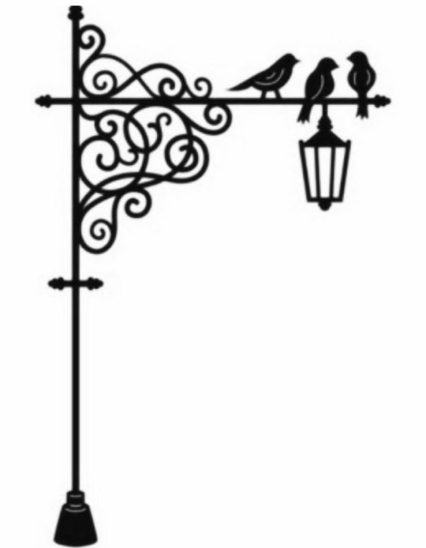 Трафарет уличного фонаря