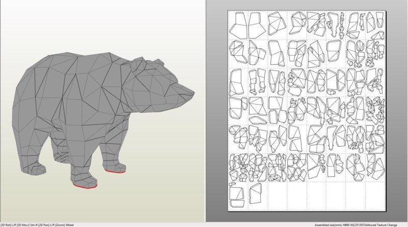 Полигональное моделирование развертки