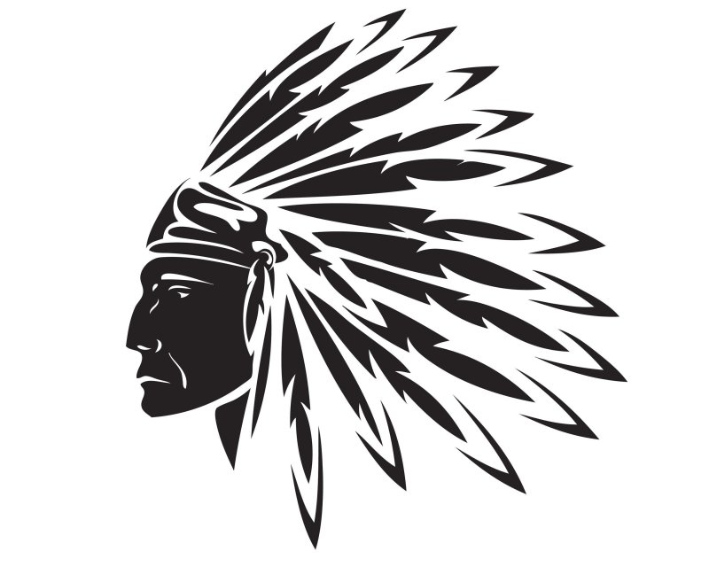 Силуэт индейца