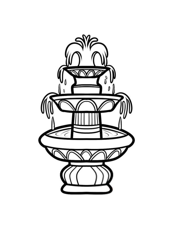 Фонтан трафарет