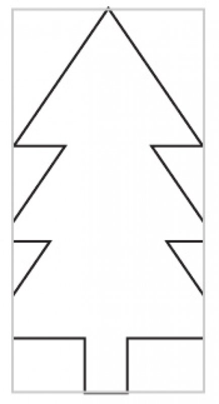 Трафарет елочка для торта