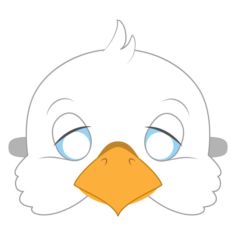 Гусь маска для детей