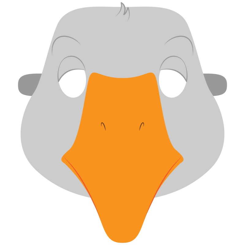 Маска гуся для утренника