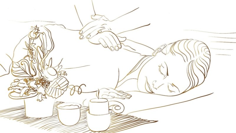 Массаж иллюстрация