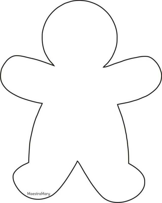 Трафарет прянечного чнловека