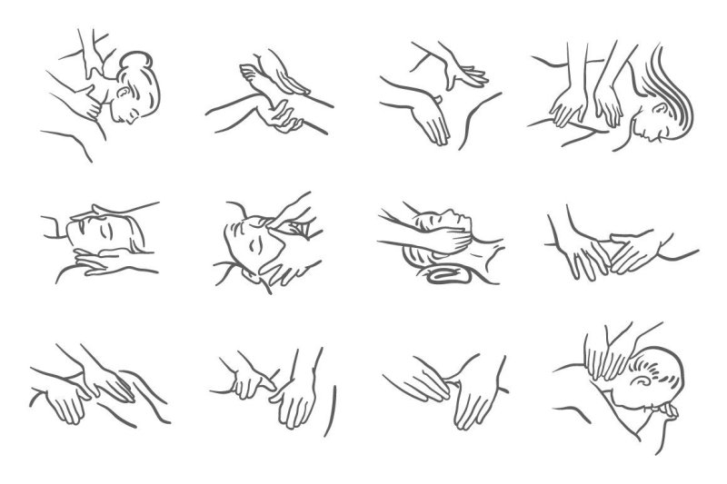 Силуэты классического массажа