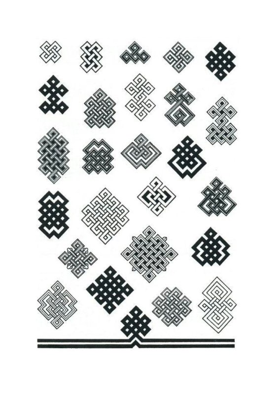 Бурятский молоточный орнамент