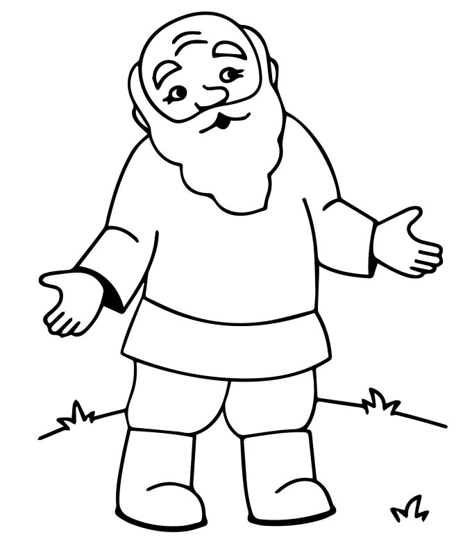 Дедушка рисунок карандашом