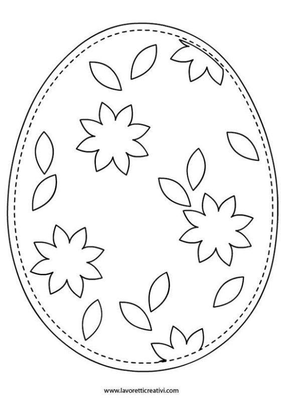 Трафарет яйца на Пасху