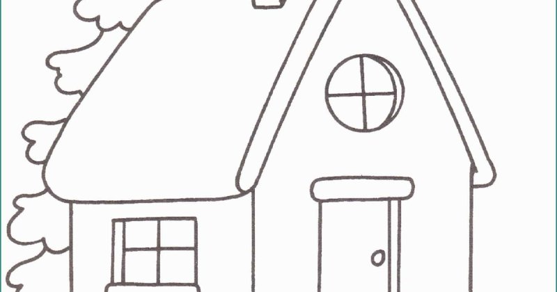 Домик раскраска для детей