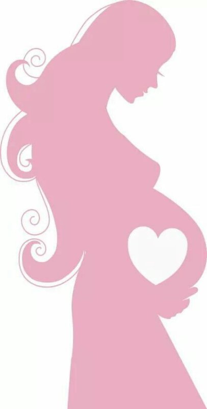 Силуэт беременной девушки