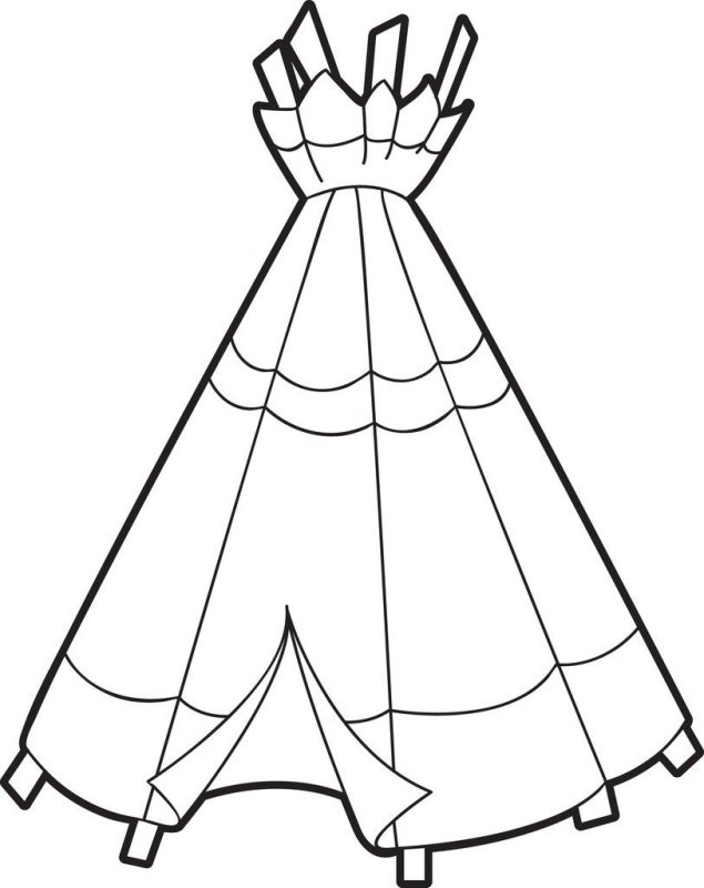 Чум раскраска для детей