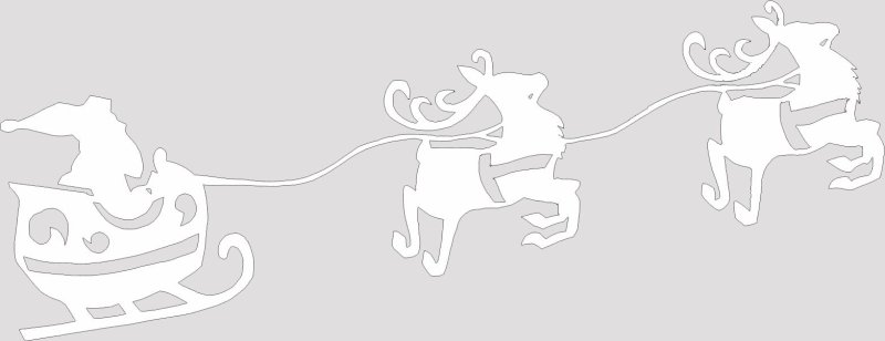 Вытынанки олени на санях