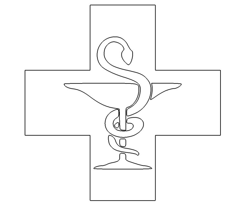 Медицинский крест со змеей