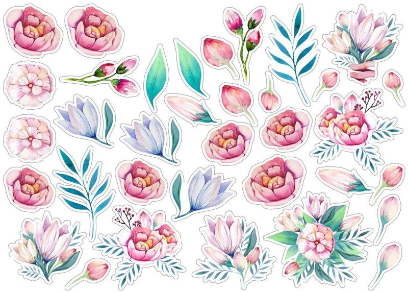 Высечки цветы для печати