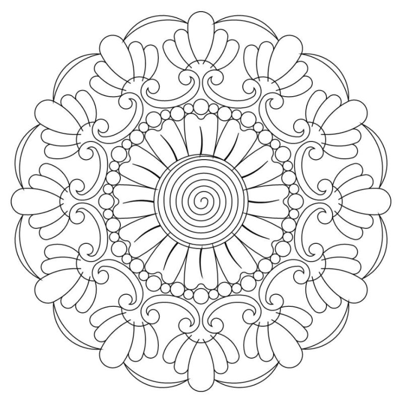 Мандала трафарет