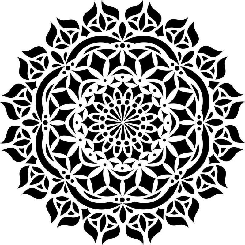 Мандала трафарет