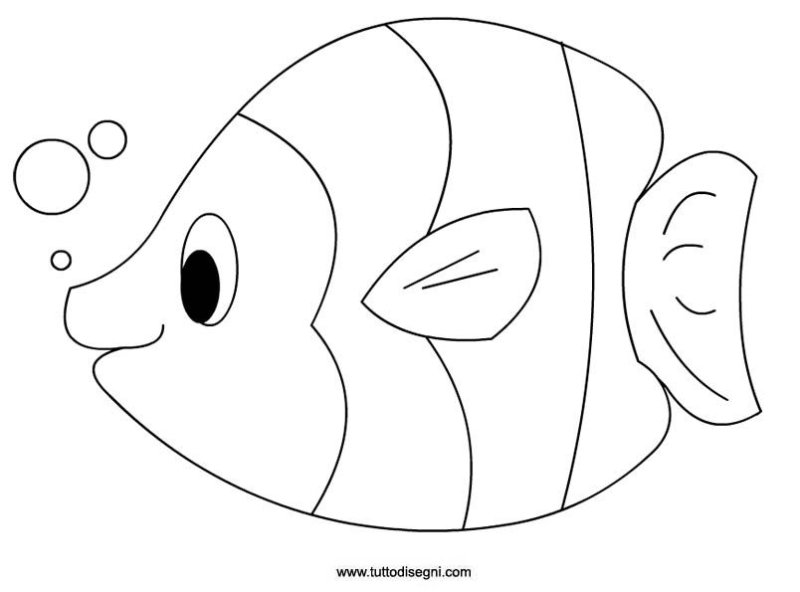 Трафарет рыбки для аппликации