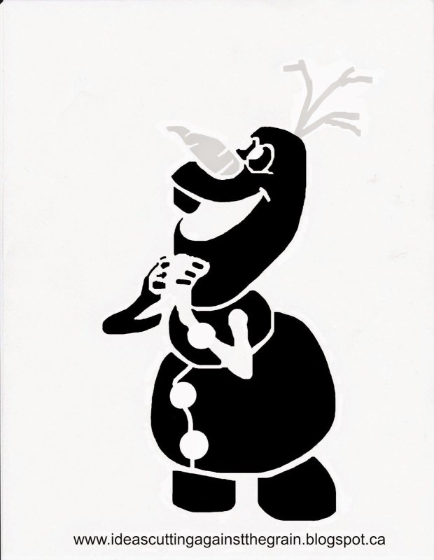 Олаф трафарет на окно