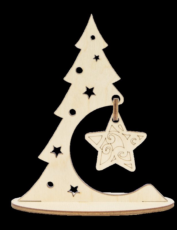 Трафарет елки из фанеры