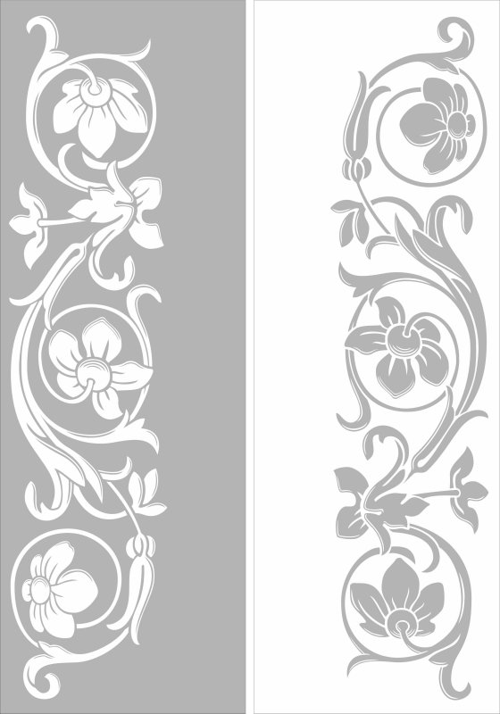 Растительный орнамент вертикальный