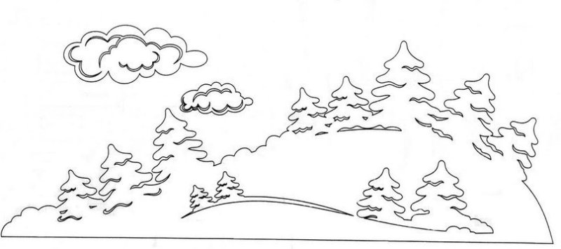 Трафареты на окна к новому году сугроб