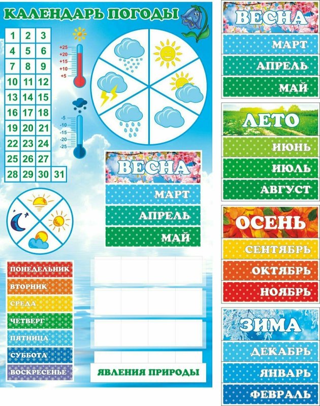 Календарь природы для детского сада