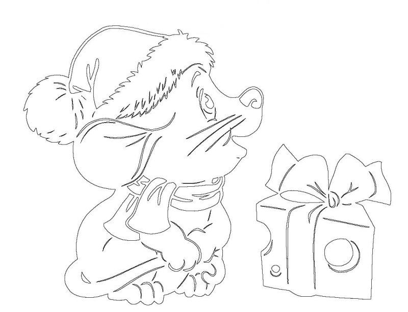 Трафареты на окна новогодние