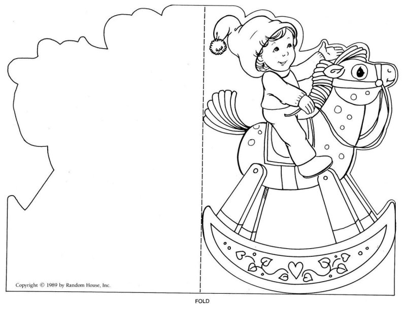 Новогодние открытки раскраски для детей