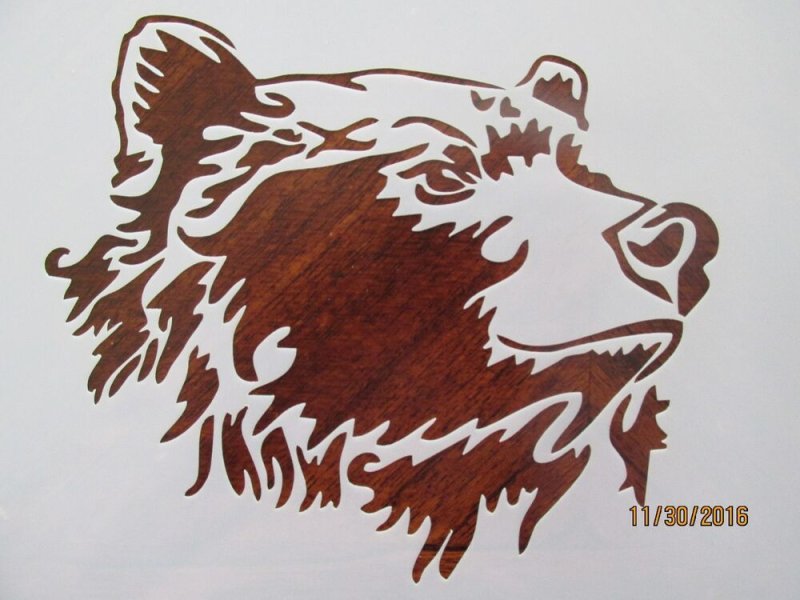 Трафарет медведя