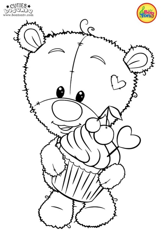 Раскраска. Медвежонок