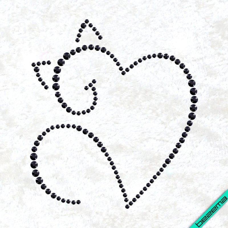 Сердечко из страз