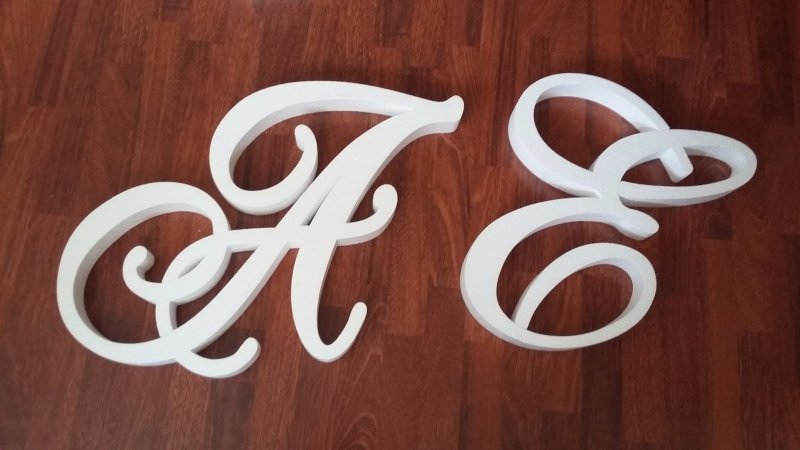 Буквы а и е на свадьбу