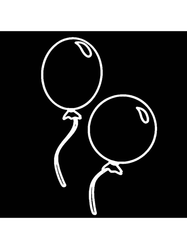 Шарик воздушный трафарет