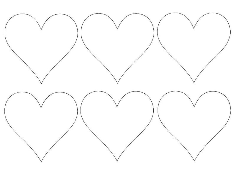 Сердце раскраска шаблон