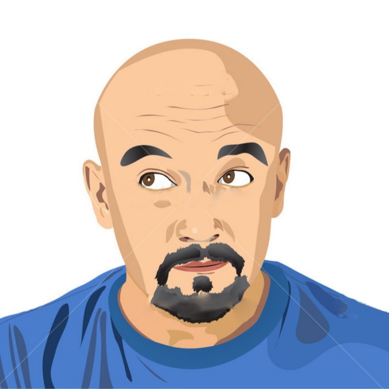 Лысый мужчина рисунок
