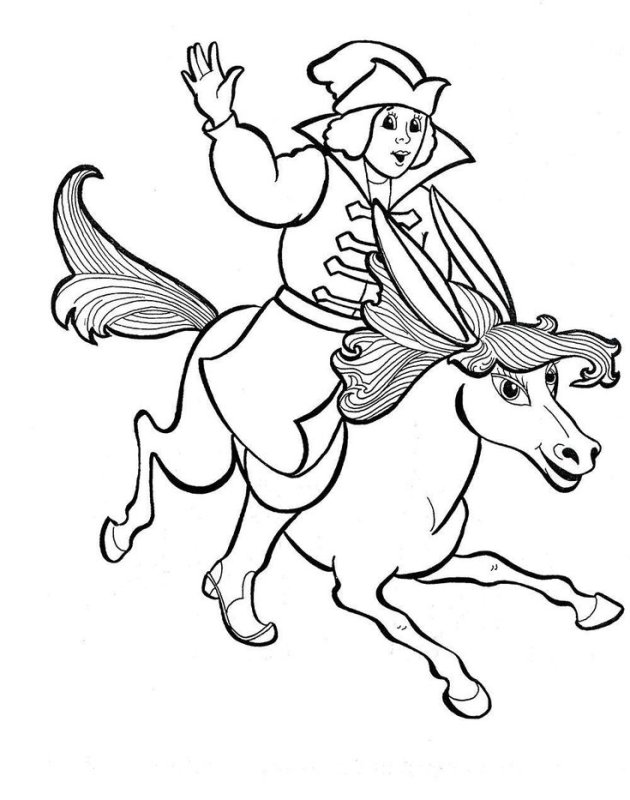 Конек горбунок raskraska