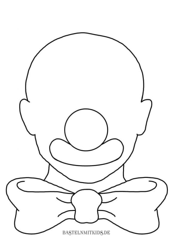 Лицо клоуна раскраски для детей