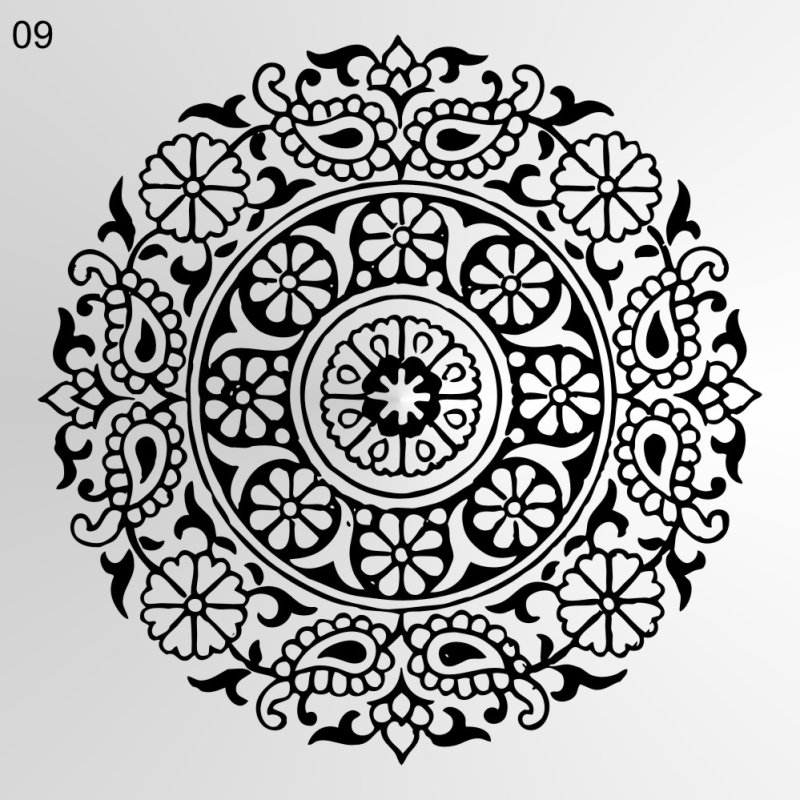 Орнамент трафарет Мандала
