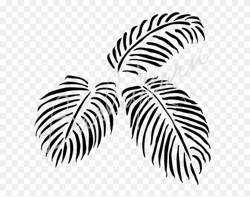Трафарет листьев пальмы