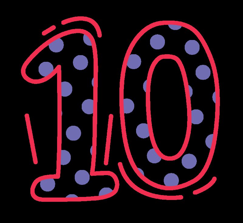 Красивая цифра 10