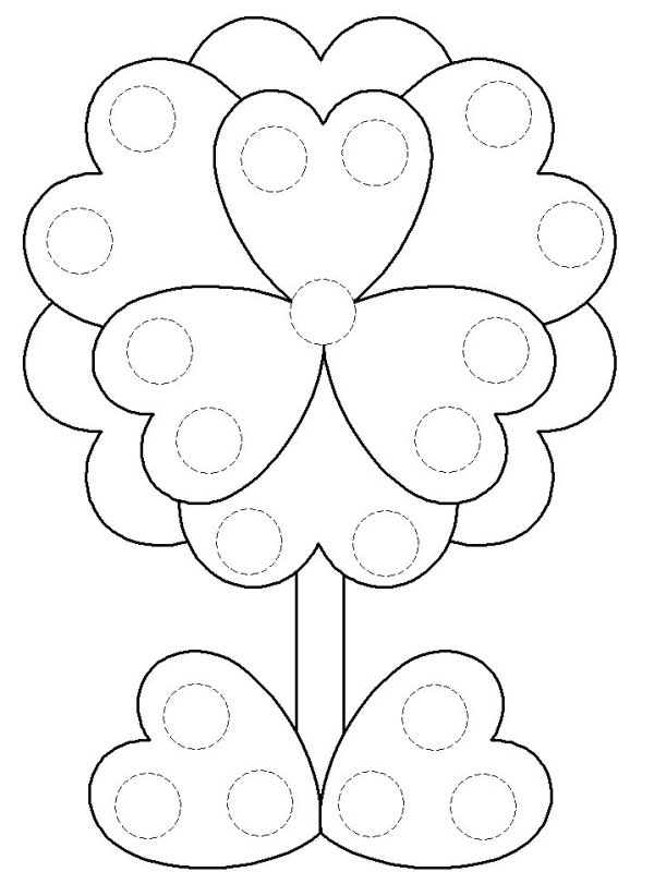 Цветы раскраска для детей